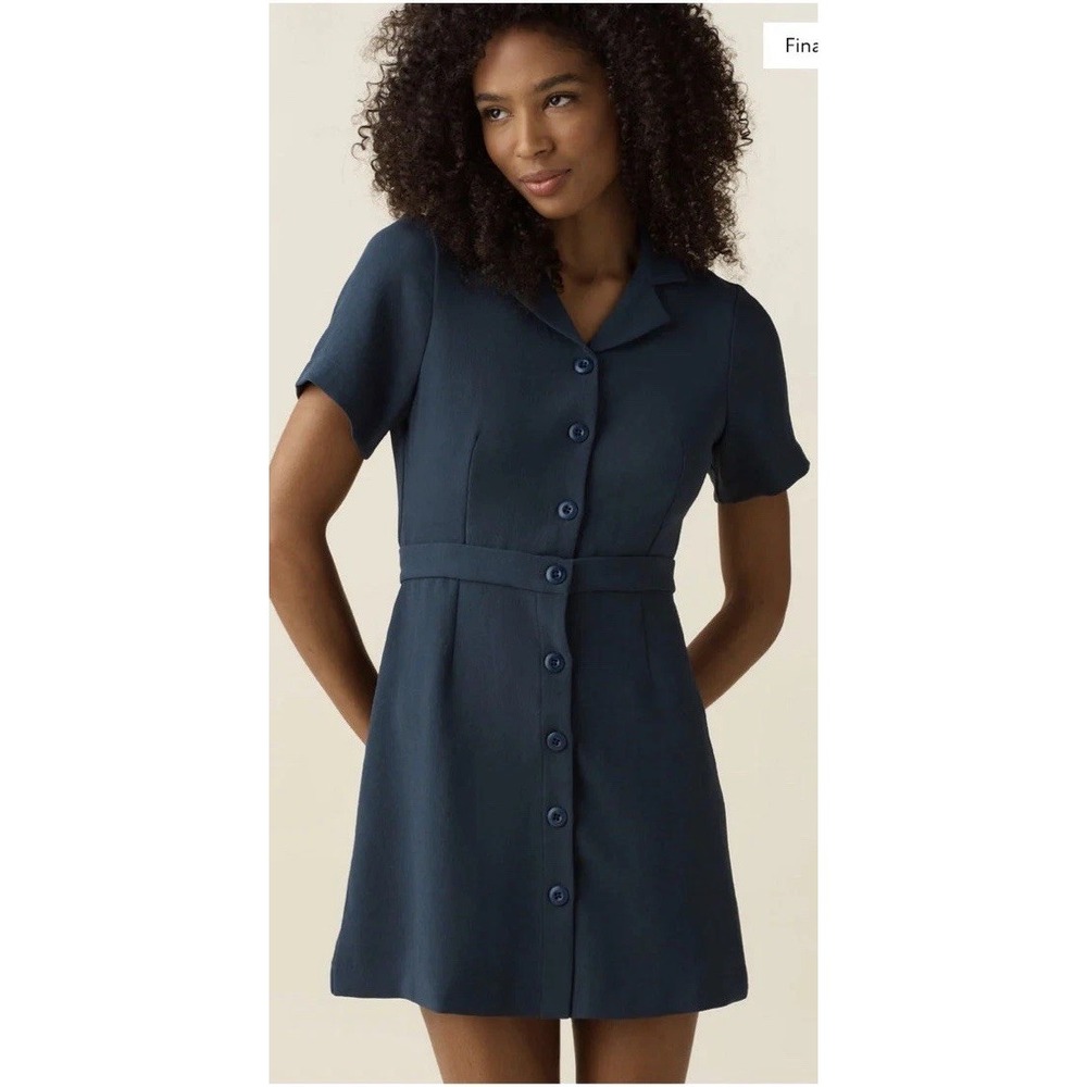 VETTA The Notch Collar Two Piece Dress Convertible Navy Dress Size 16‎